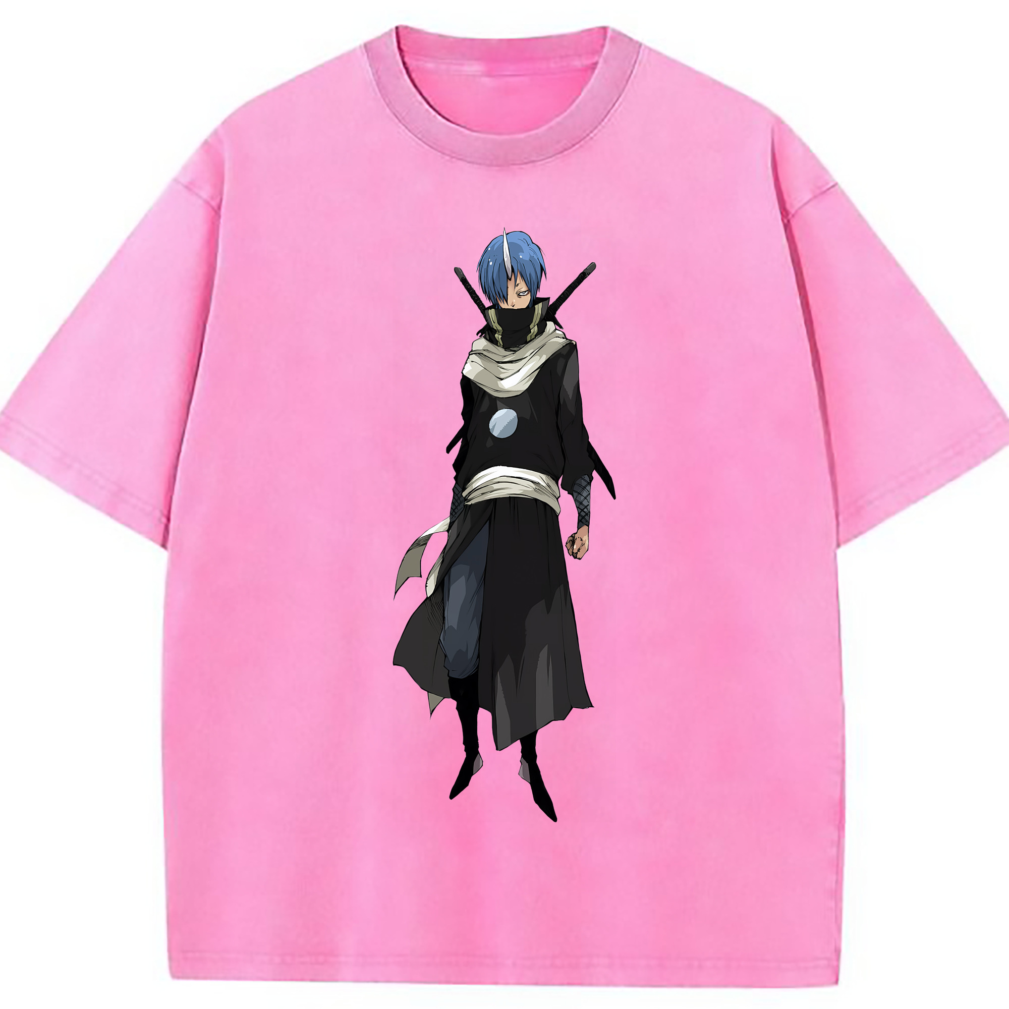（画像用） 転スラ Regarding Reincarnated to Slime 綿100% ヴィンテージ風 半袖Tシャツ（フロントプリント）